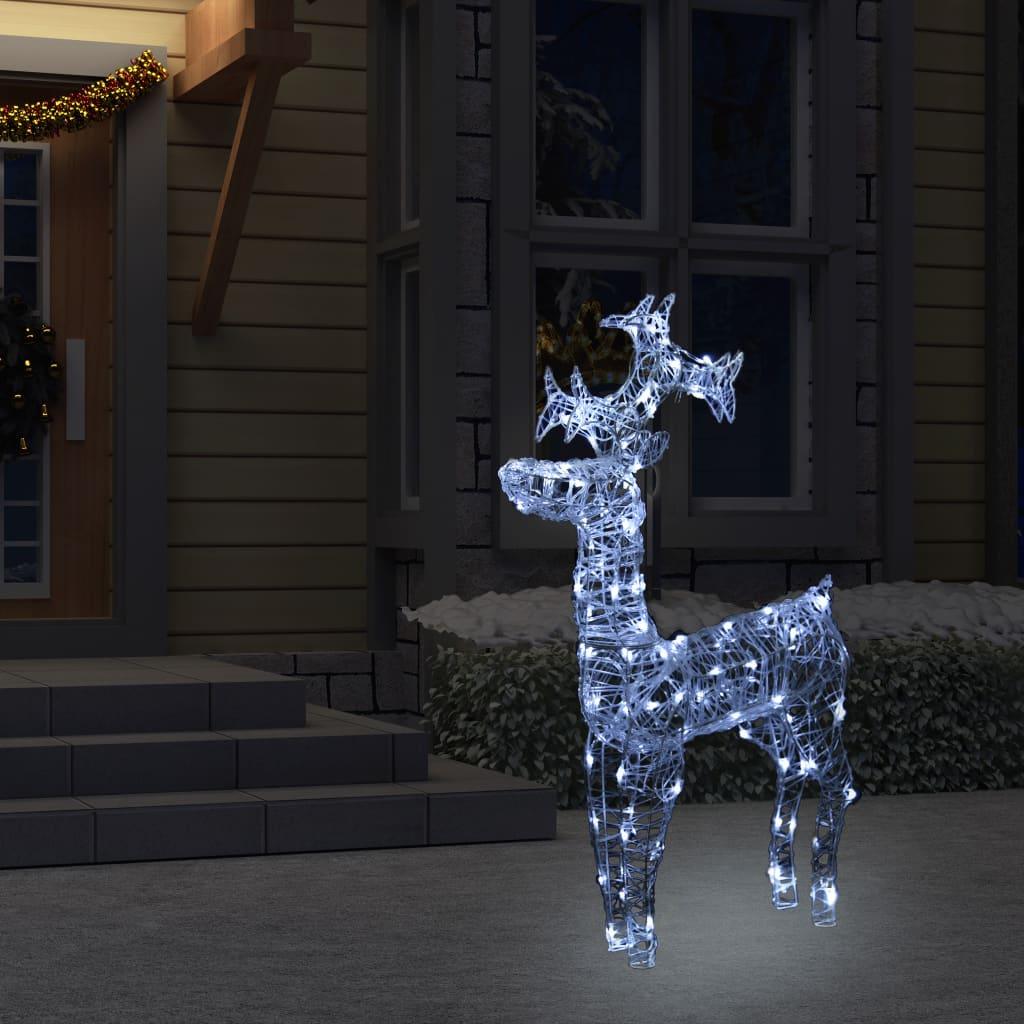 Reindeer Christmas Decoration 90 LEDs 23.6"x6.3"x39.4" Acrylic at Set Shop and Smile