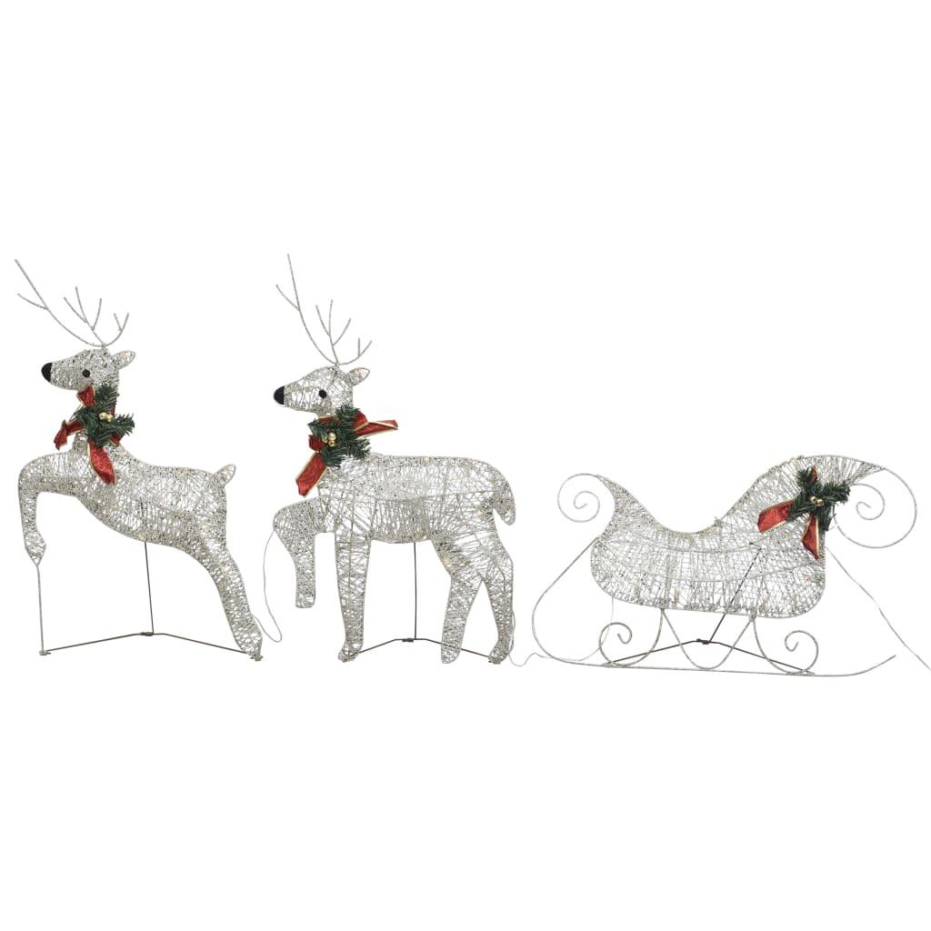 Reindeer & Sleigh Christmas Decoration 60 LEDs Outdoor Gold at Set Shop and Smile