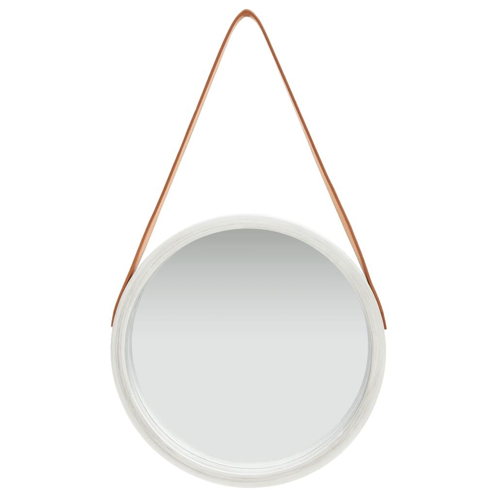 Wall Mirror with Strap 15.7" Silver at Set Shop and Smile