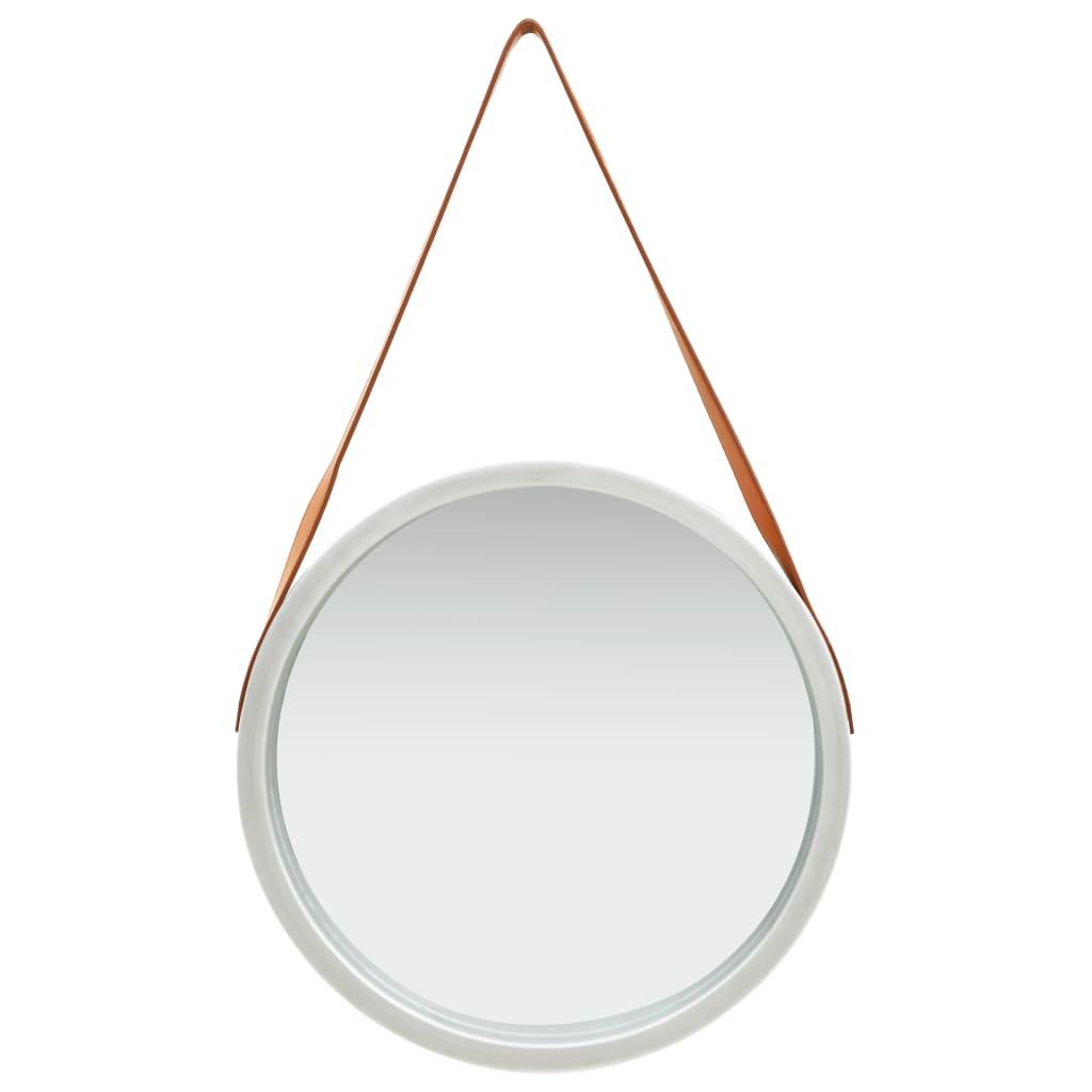 Wall Mirror with Strap 16.7" Silver at Set Shop and Smile