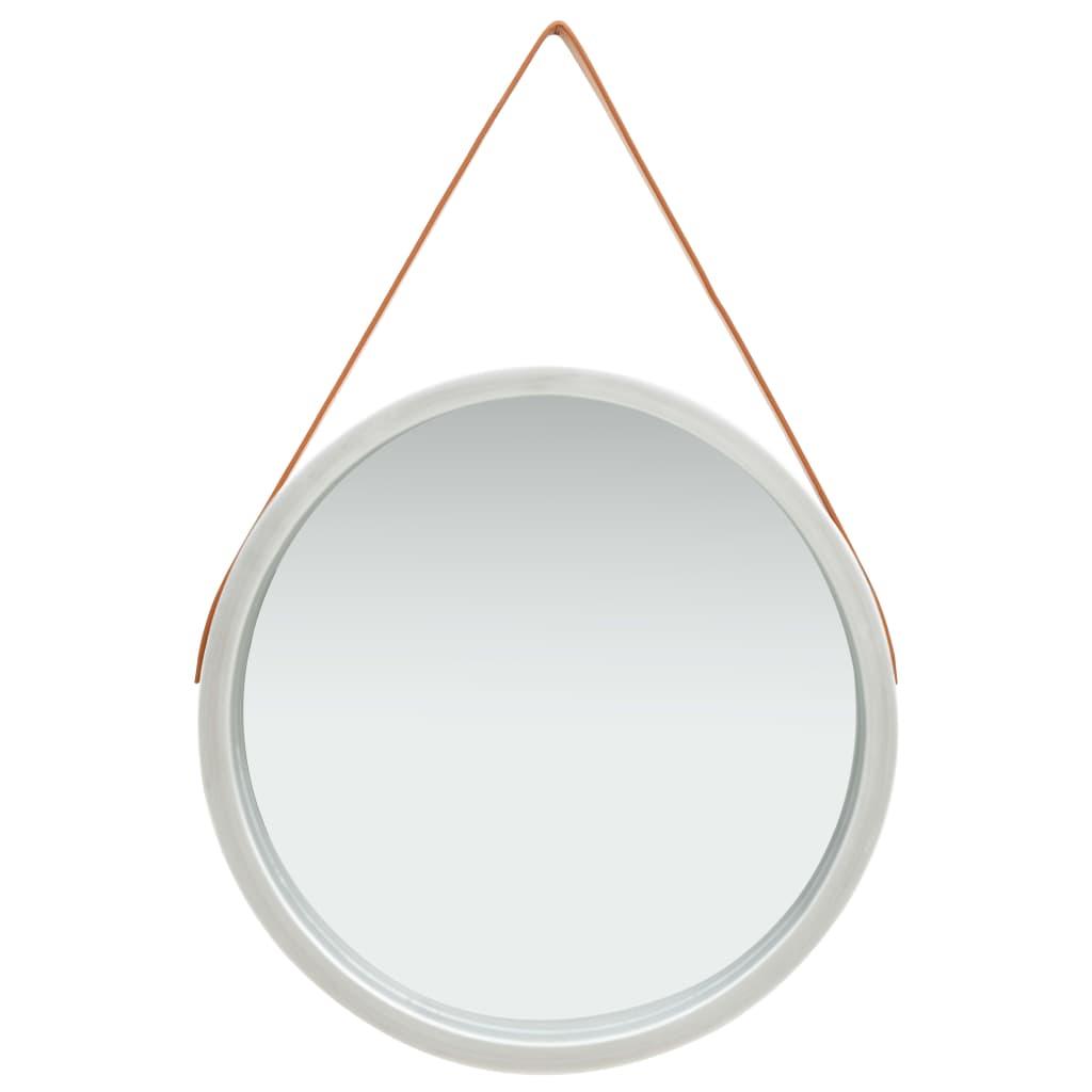 Wall Mirror with Strap 23.6" Silver at Set Shop and Smile