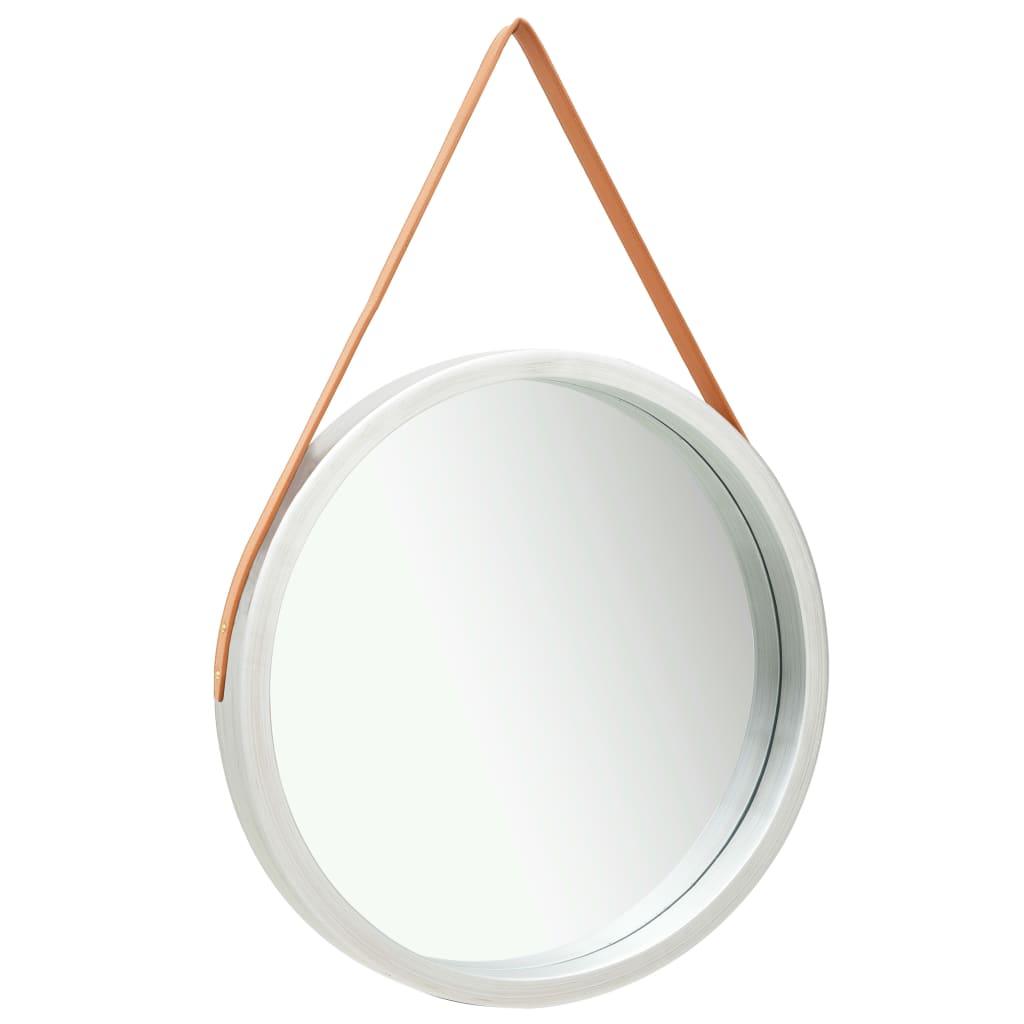 Wall Mirror with Strap 23.6" Silver at Set Shop and Smile
