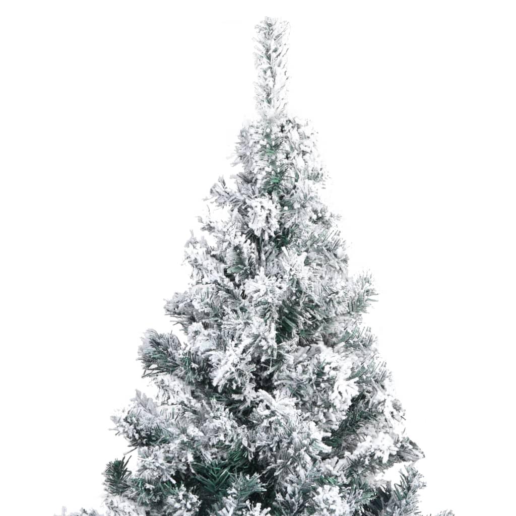 Artificial Christmas Tree with Flocked Snow Green 7 ft PVC at Set Shop and Smile