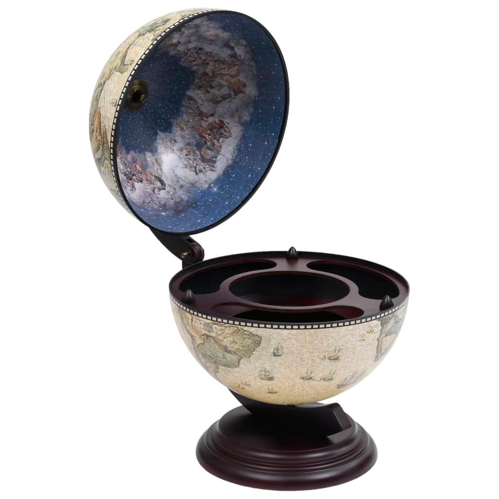 Tabletop Globe Bar Wine Stand Eucalyptus Wood Green at Set Shop and Smile