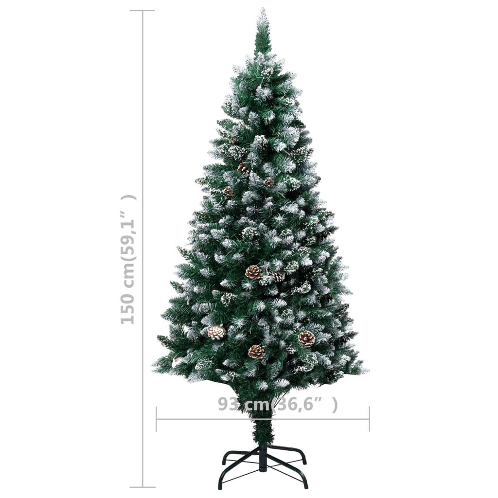 Artificial Christmas Tree with Pine Cones and White Snow 5 ft at Set Shop and Smile