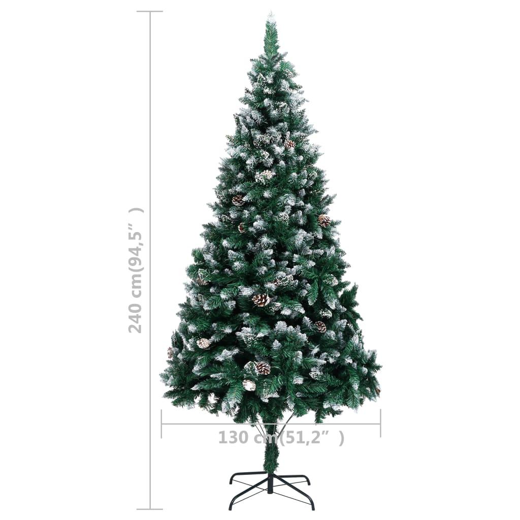Artificial Christmas Tree with Pine Cones and White Snow 8 ft at Set Shop and Smile