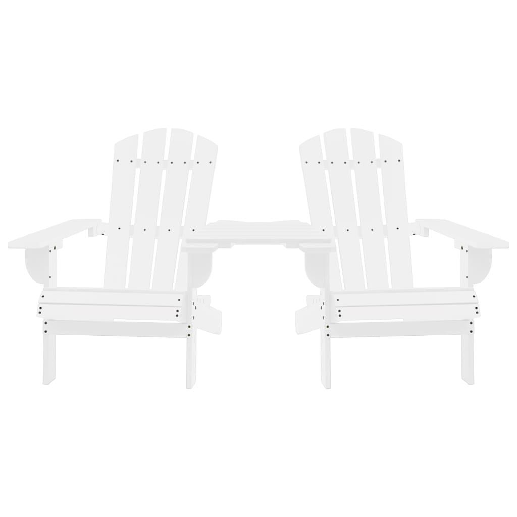 Patio Adirondack Chairs with Tea Table Solid Wood Fir White at Set Shop and Smile