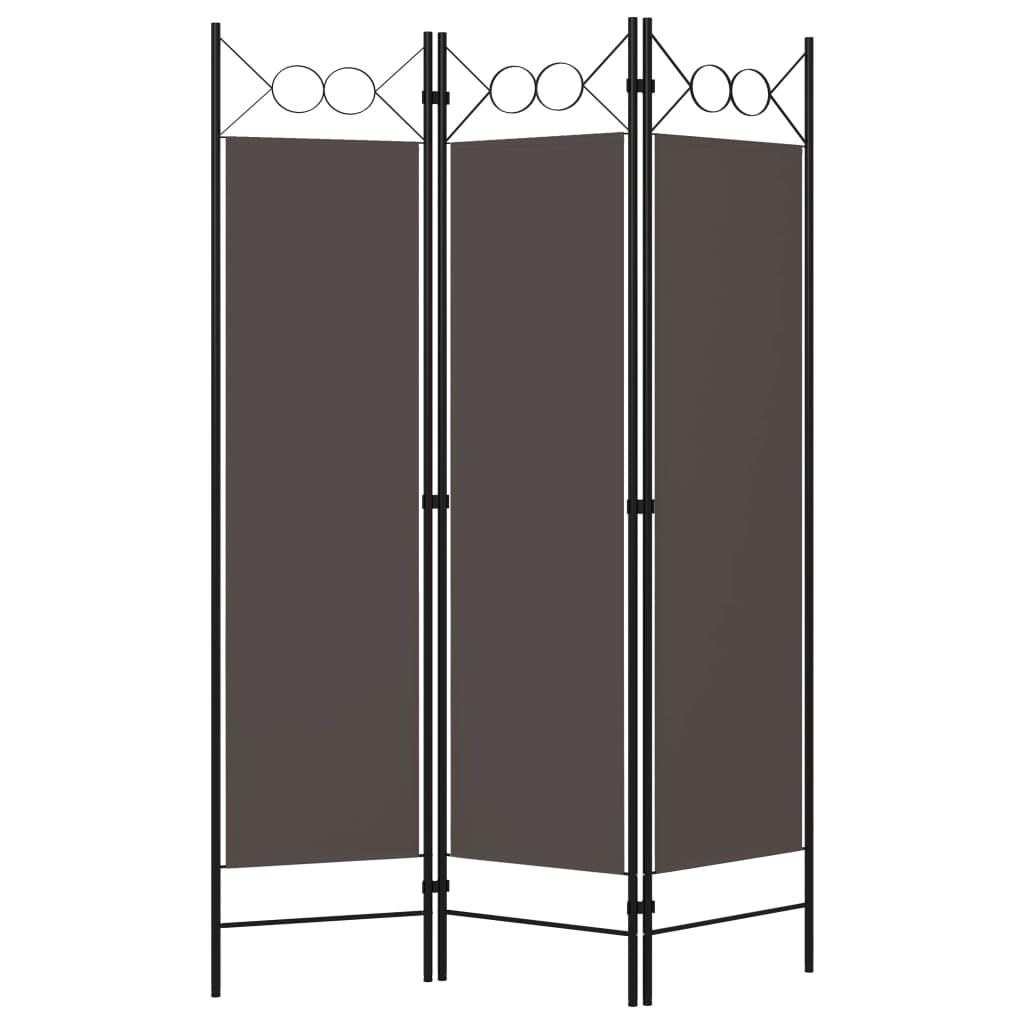 3-Panel Room Divider Anthracite 47.2"x70.9" at Set Shop and Smile