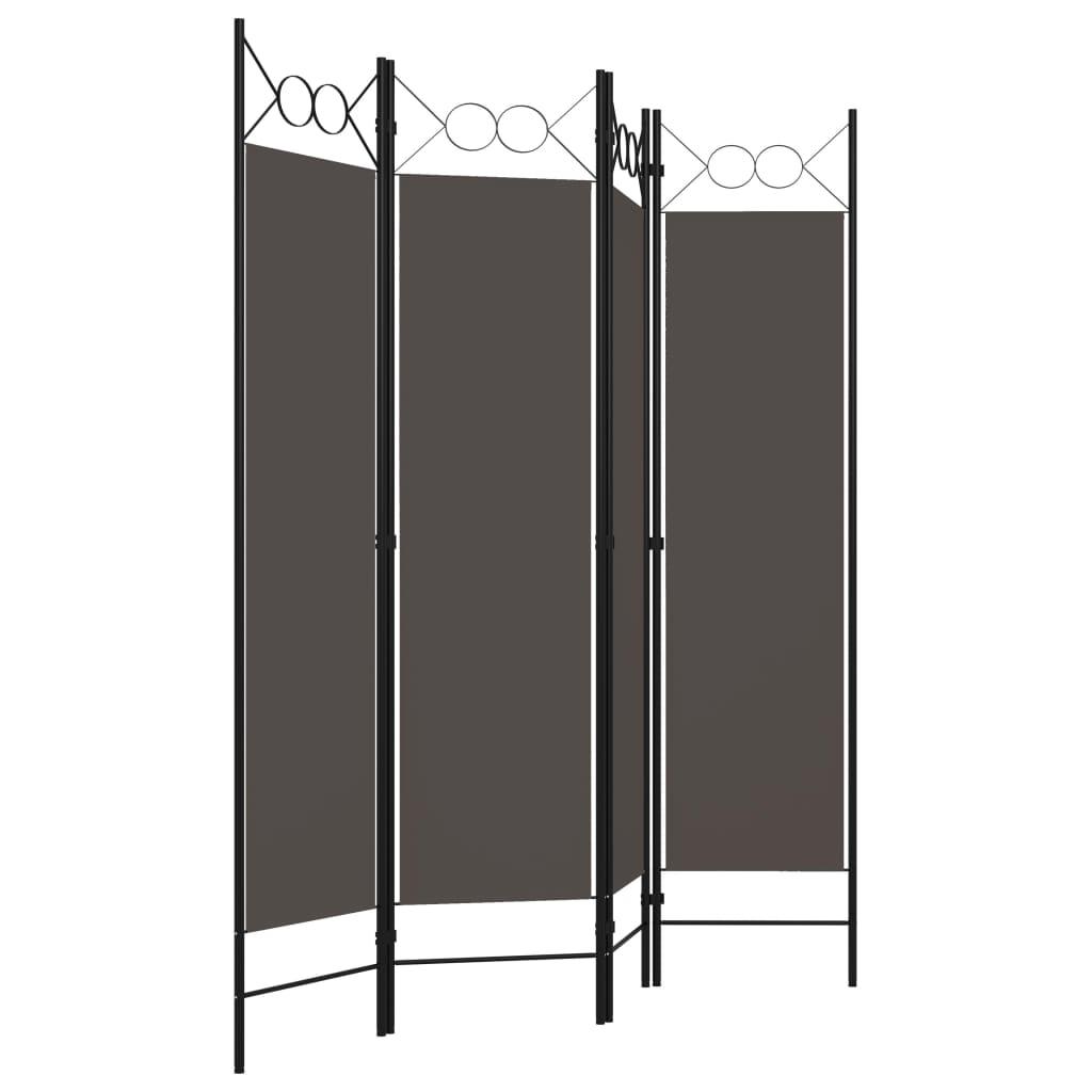 4-Panel Room Divider Anthracite 63"x70.9" at Set Shop and Smile