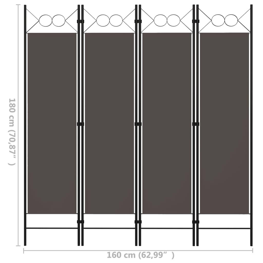 4-Panel Room Divider Anthracite 63"x70.9" at Set Shop and Smile