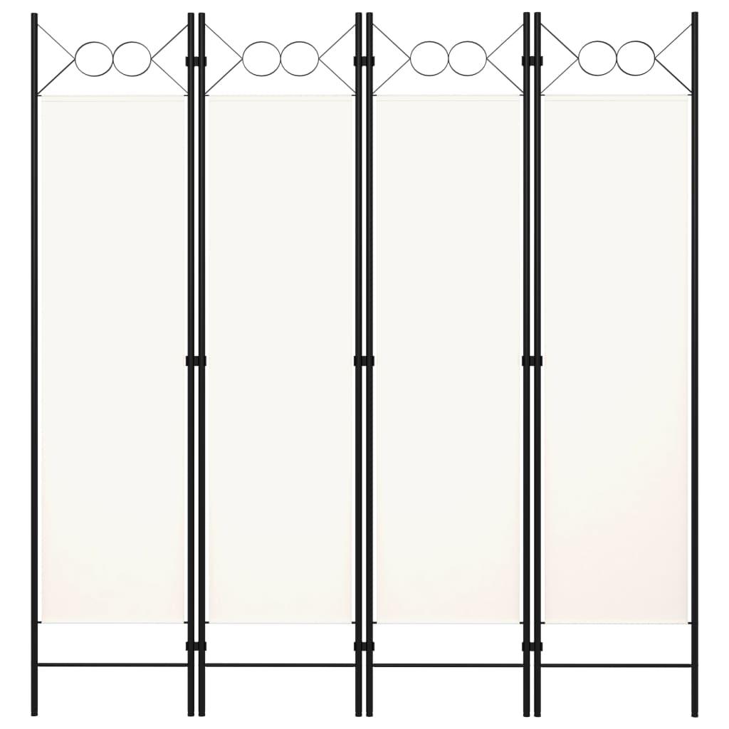 4-Panel Room Divider Cream White 63"x70.9" at Set Shop and Smile