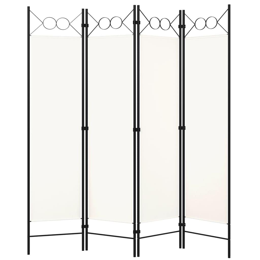 4-Panel Room Divider Cream White 63"x70.9" at Set Shop and Smile