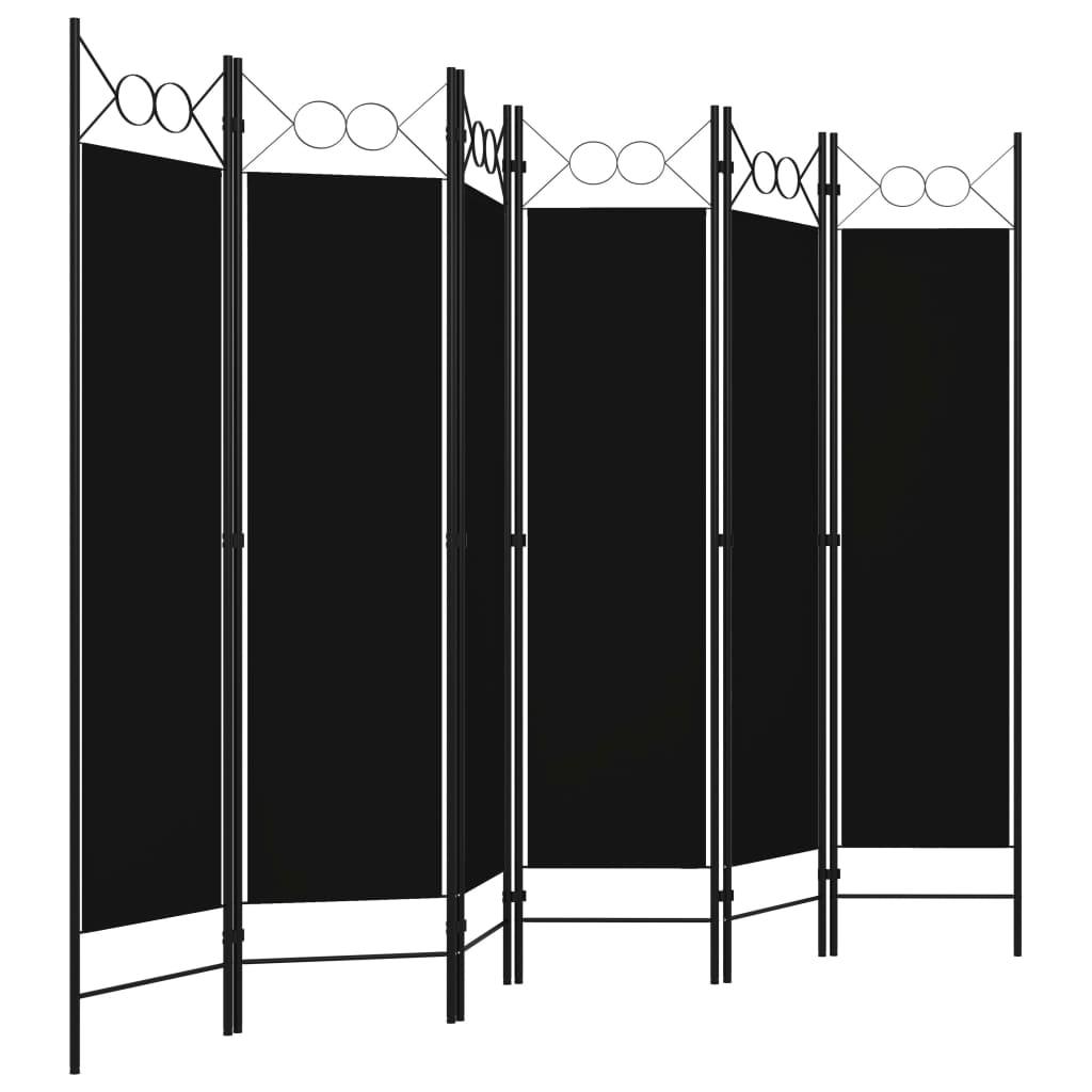 6-Panel Room Divider Black 94.5"x70.9" at Set Shop and Smile