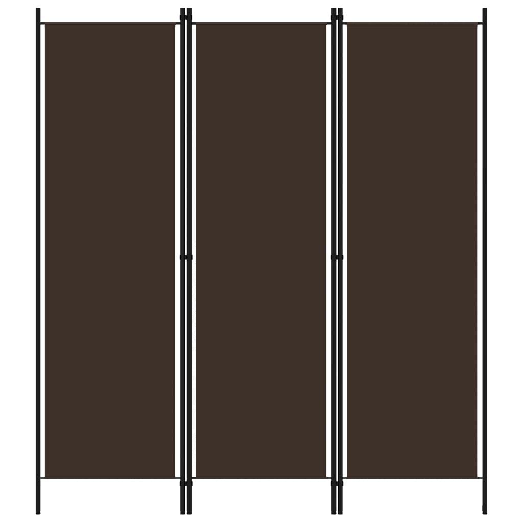 3-Panel Room Divider Brown 59.1"x70.9" at Set Shop and Smile