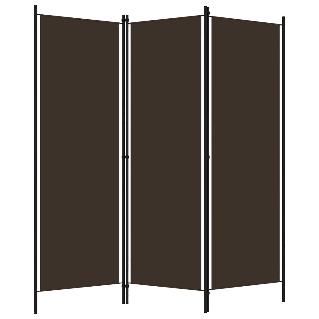 3-Panel Room Divider Brown 59.1"x70.9" at Set Shop and Smile