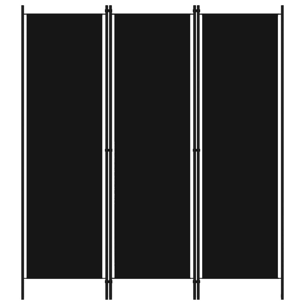 3-Panel Room Divider Black 59.1"x70.9" at Set Shop and Smile