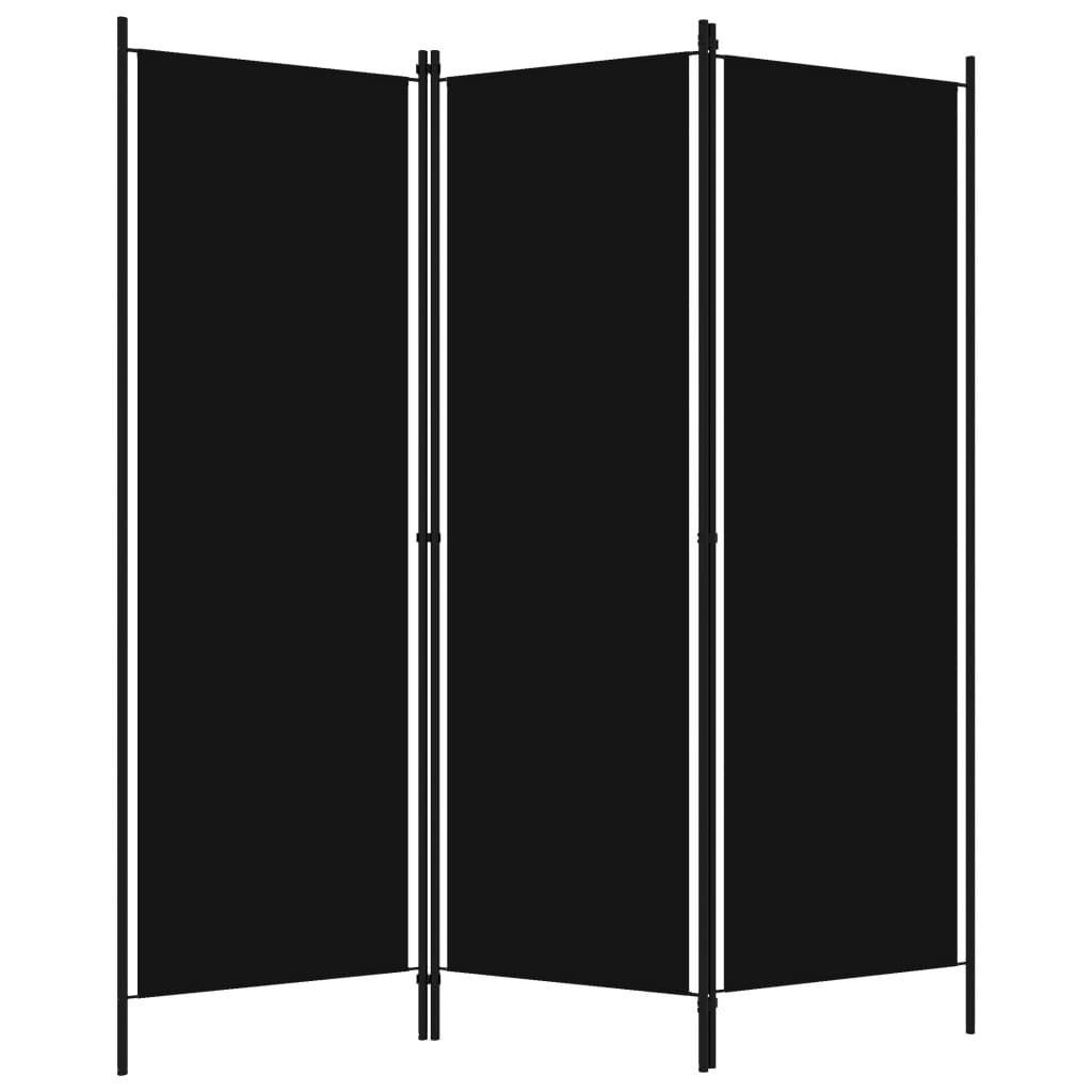 3-Panel Room Divider Black 59.1"x70.9" at Set Shop and Smile