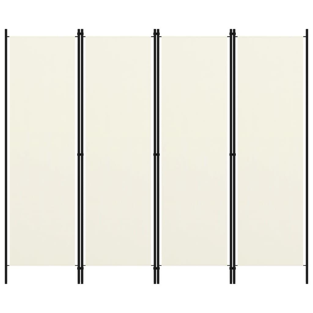 4-Panel Room Divider Cream White 78.7"x70.9" at Set Shop and Smile
