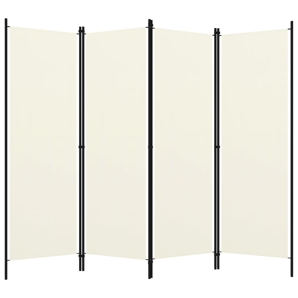 4-Panel Room Divider Cream White 78.7"x70.9" at Set Shop and Smile