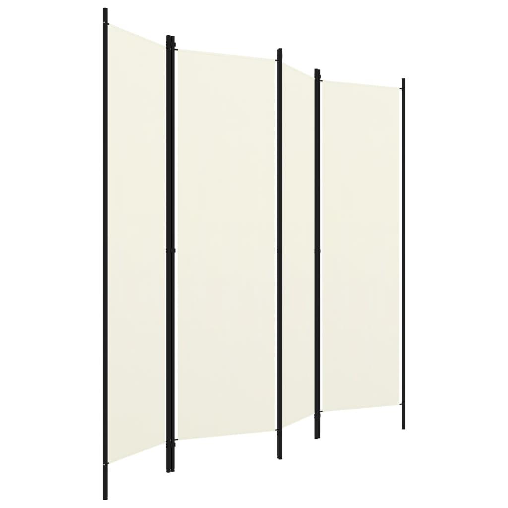 4-Panel Room Divider Cream White 78.7"x70.9" at Set Shop and Smile