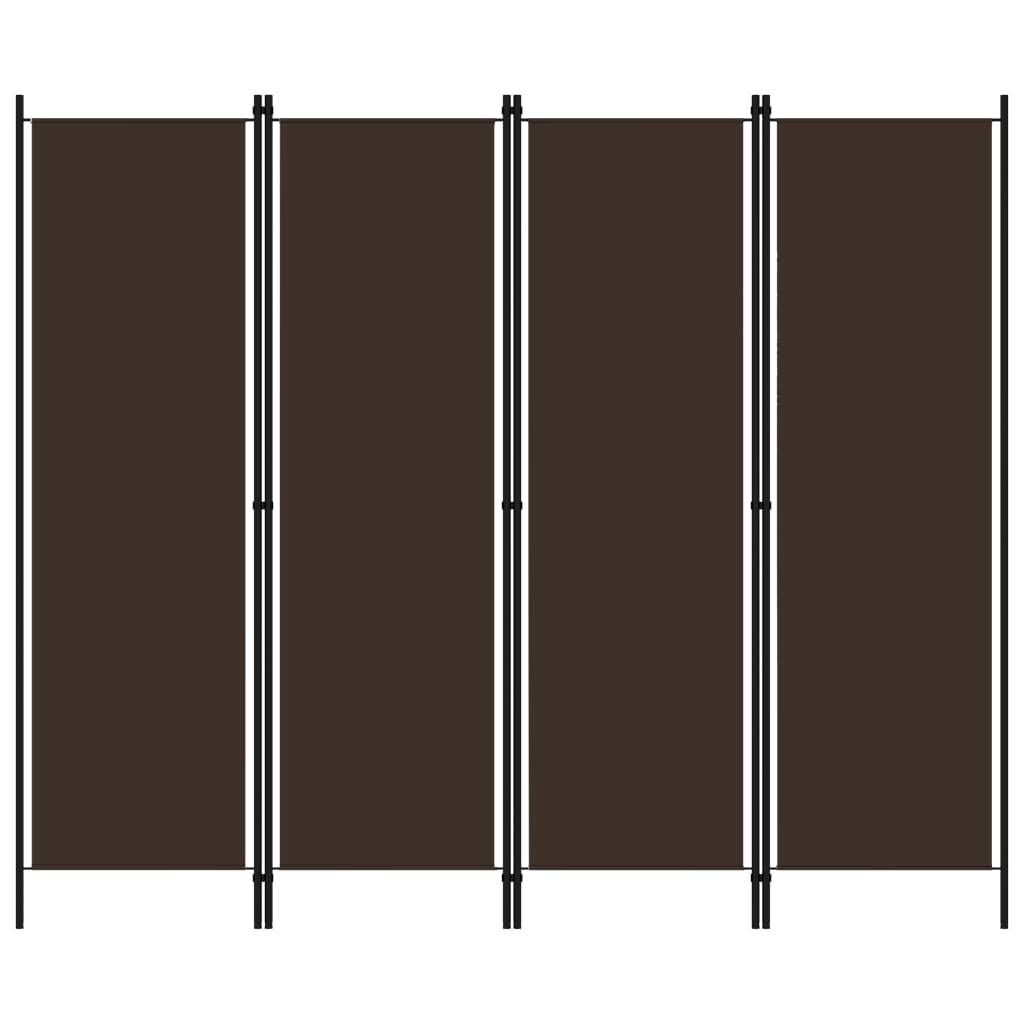 4-Panel Room Divider Brown 78.7"x70.9" at Set Shop and Smile