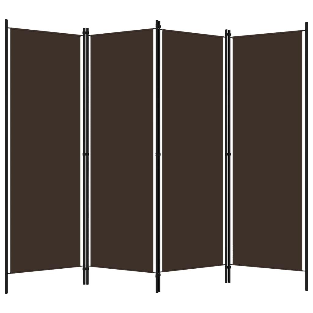 4-Panel Room Divider Brown 78.7"x70.9" at Set Shop and Smile