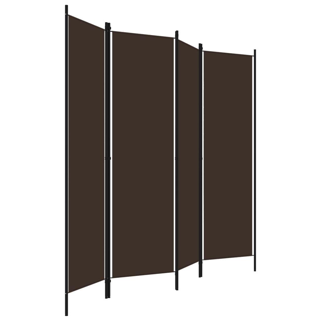4-Panel Room Divider Brown 78.7"x70.9" at Set Shop and Smile