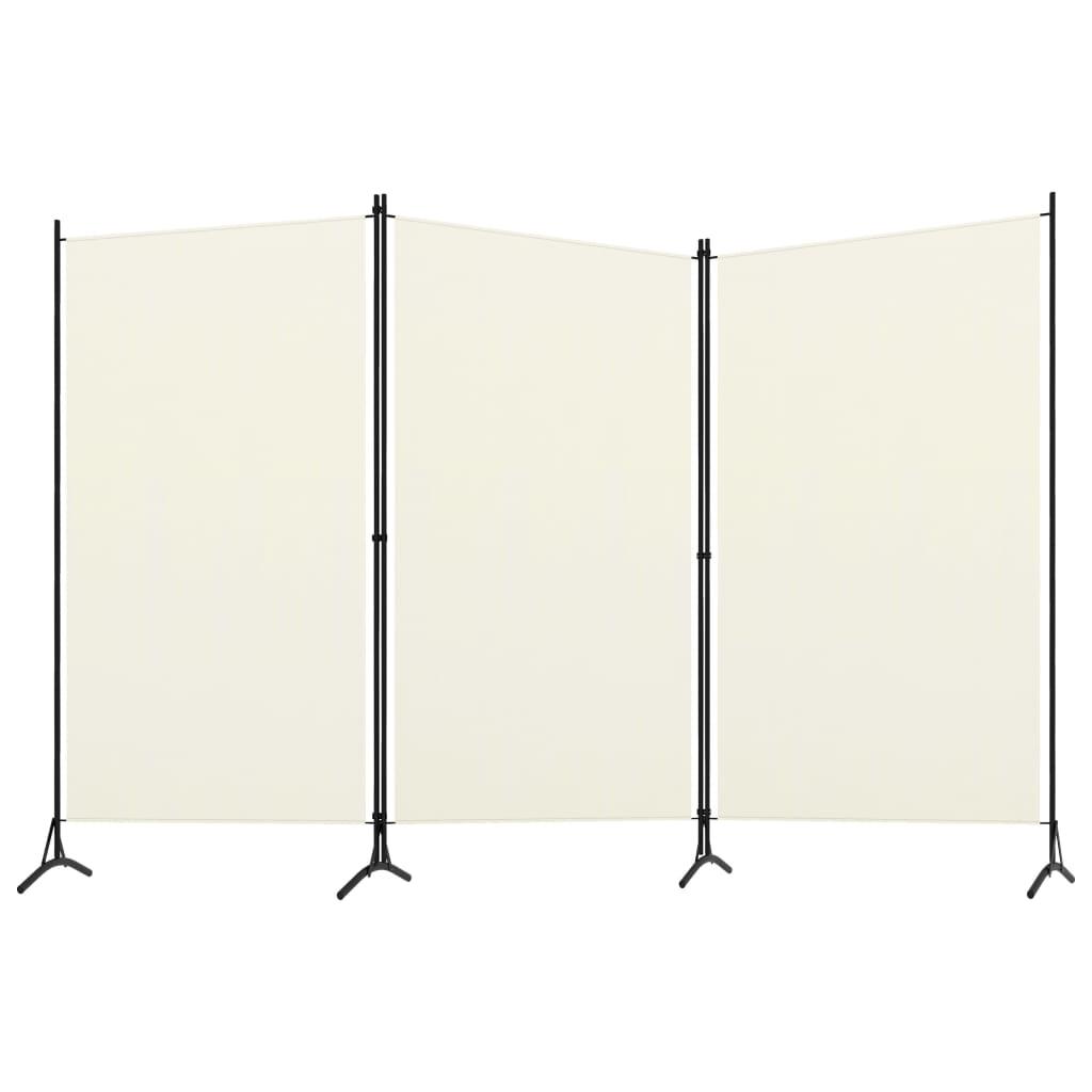 3-Panel Room Divider Cream White 102.4"x70.9" at Set Shop and Smile