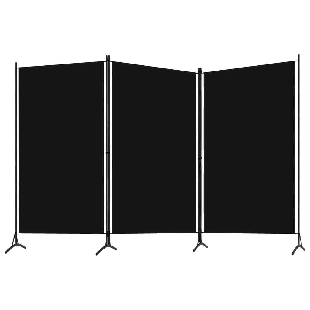 3-Panel Room Divider Black 102.4"x70.9" at Set Shop and Smile