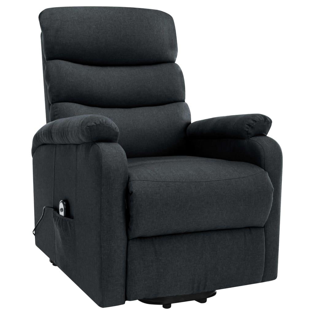 Power Lift Massage Recliner Dark Gray Fabric at Set Shop and Smile