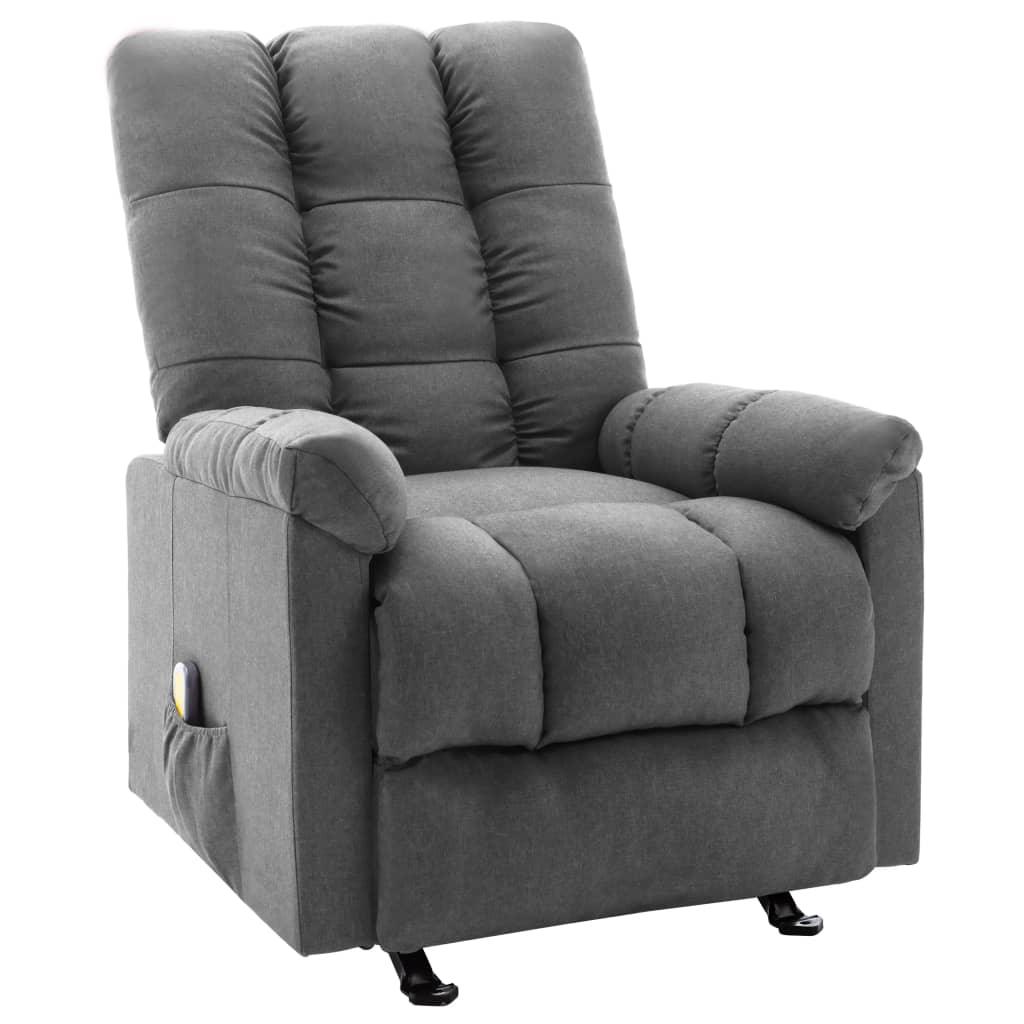 Recliner Light Gray Fabric at Set Shop and Smile