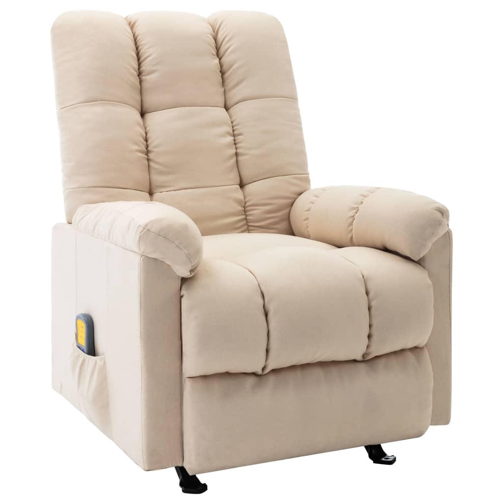 Recliner Cream Fabric at Set Shop and Smile