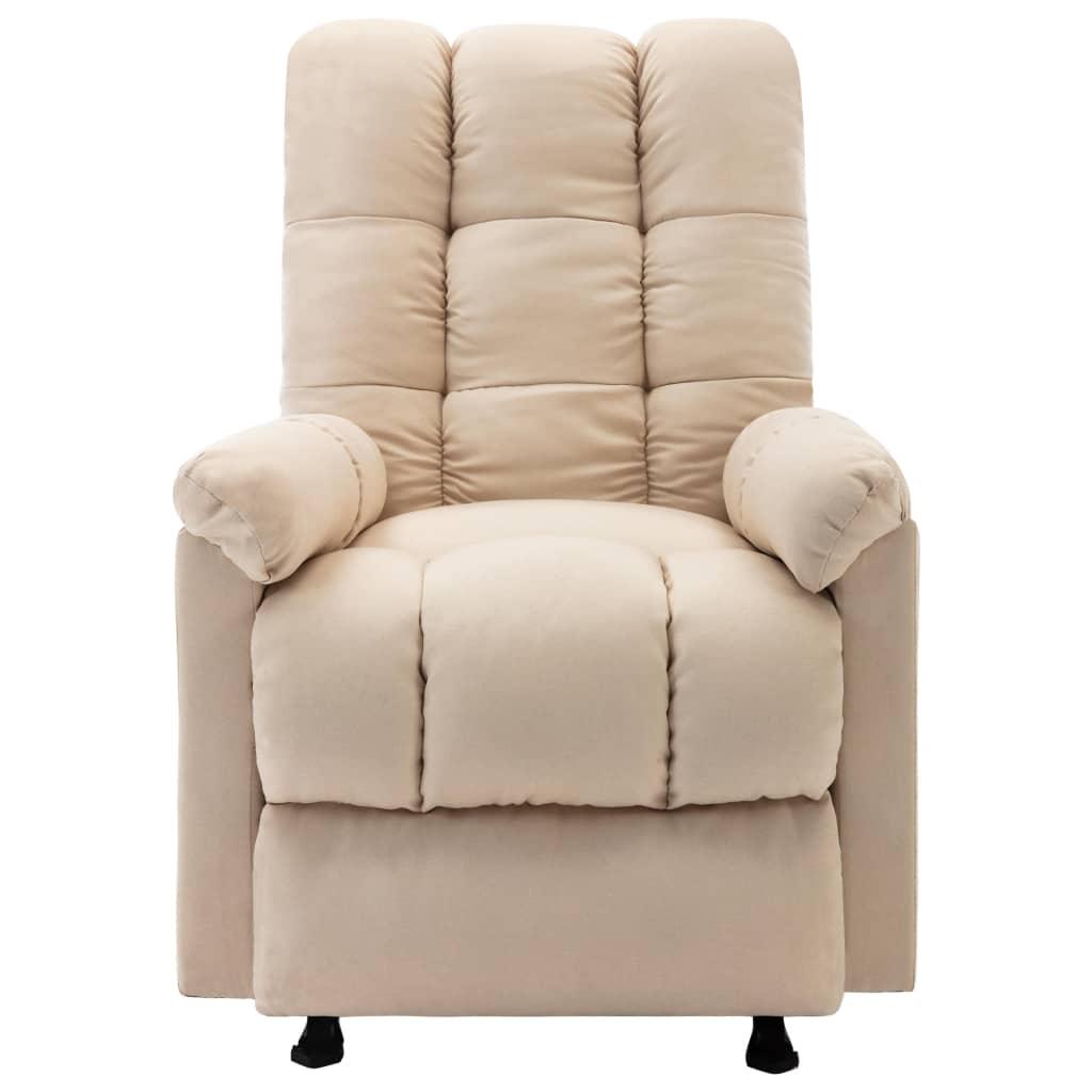 Recliner Cream Fabric at Set Shop and Smile