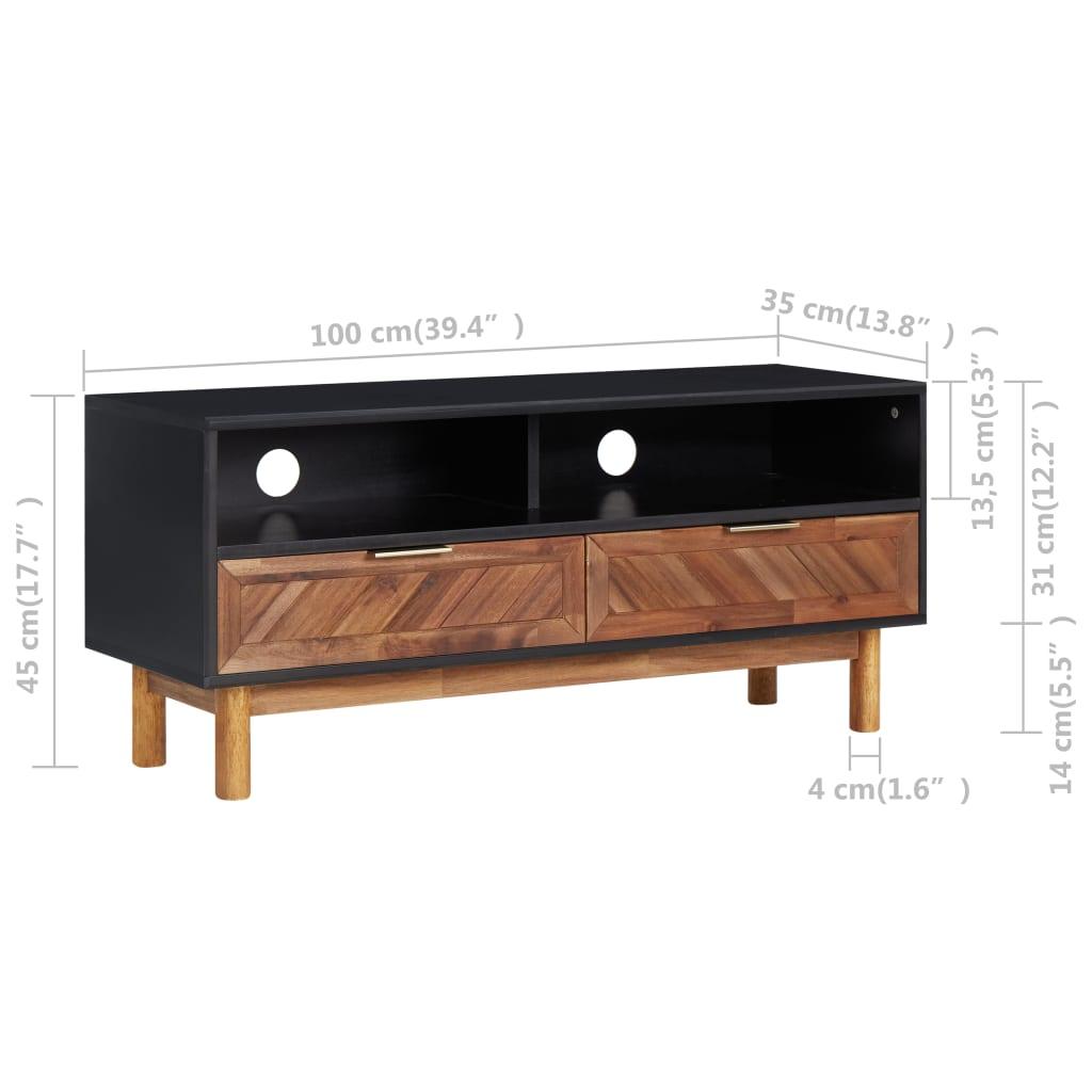 TV Cabinet 39.4"x13.8"x17.7" Solid Acacia Wood and MDF at Set Shop and Smile