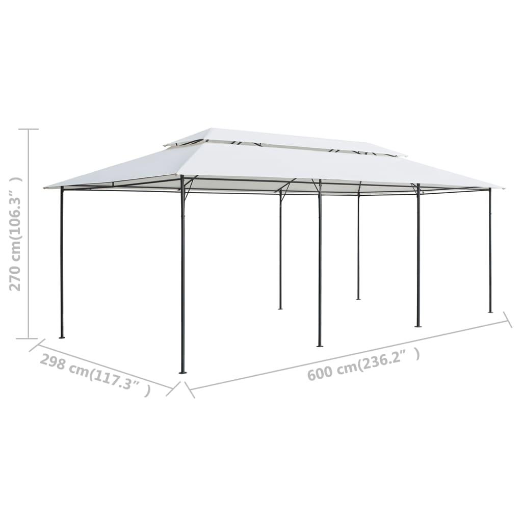 Gazebo 236.2"x117.3"x106.3" White 0.6 oz/ft² at Set Shop and Smile