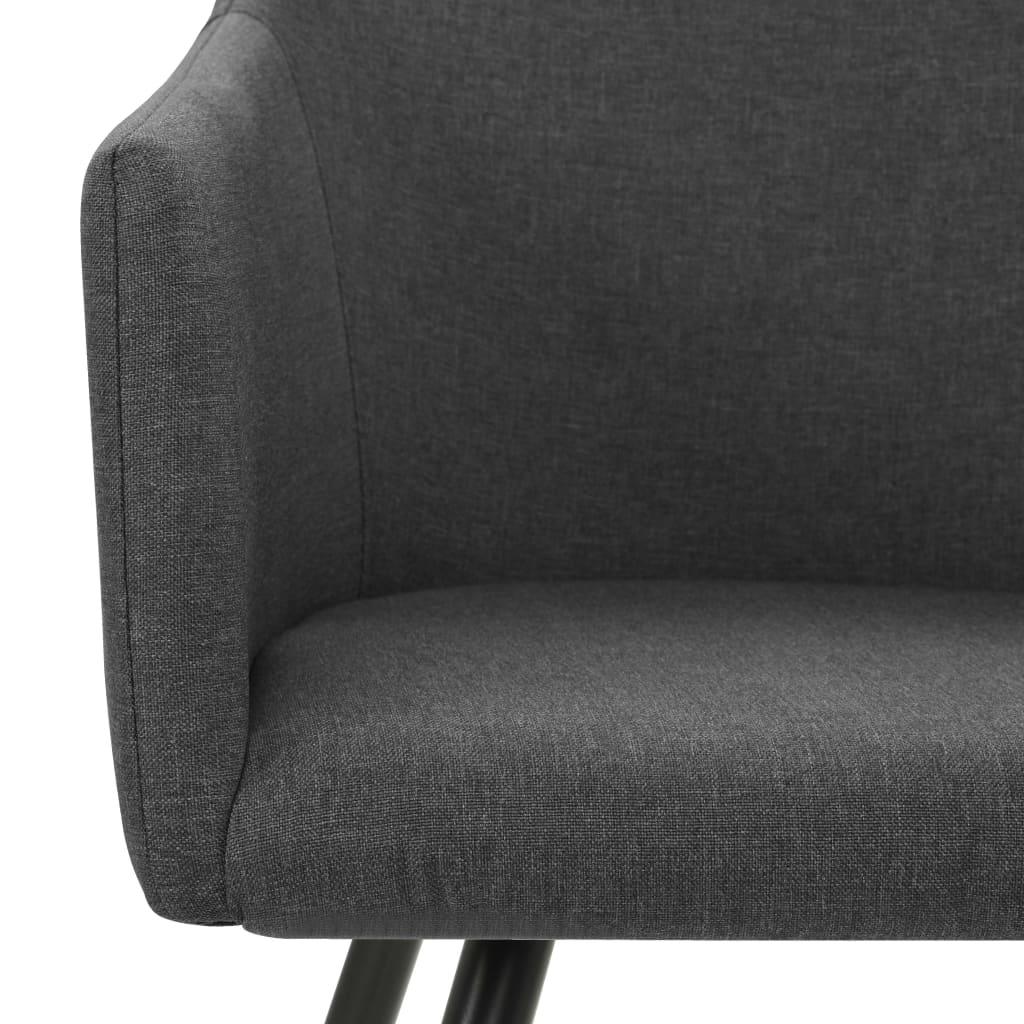 Dining Chairs 2 pcs Dark Gray Fabric at Set Shop and Smile