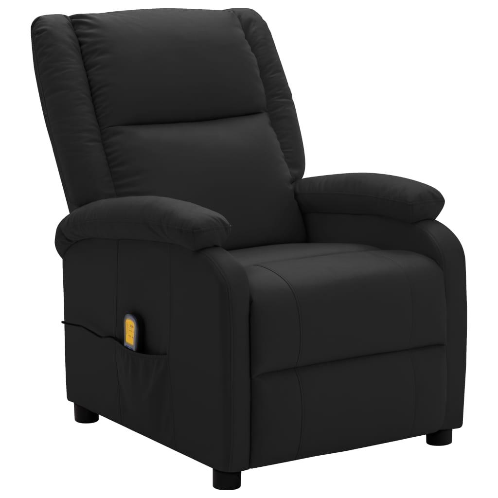 Massage Chair Black Faux Leather at Set Shop and Smile