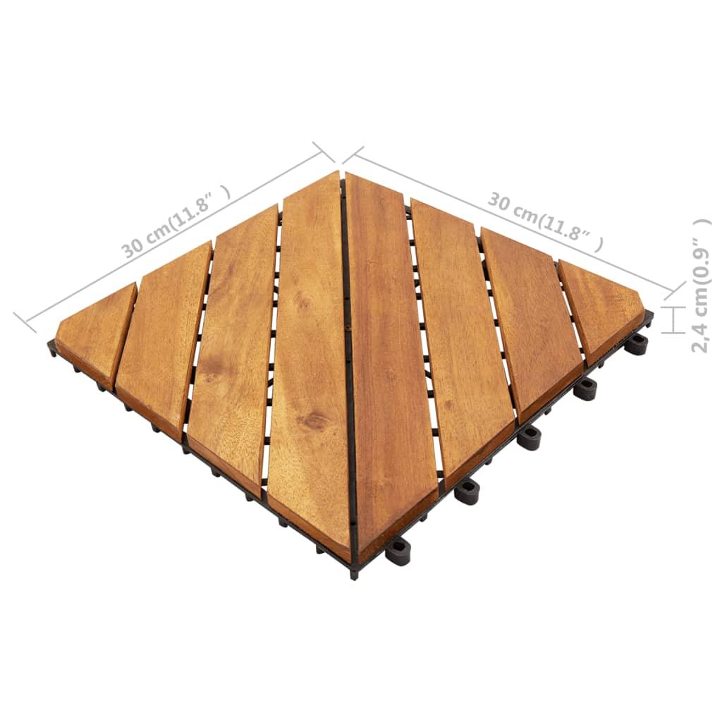 Decking Tiles 10 pcs 11.8"x11.8" Solid Acacia Wood at Set Shop and Smile