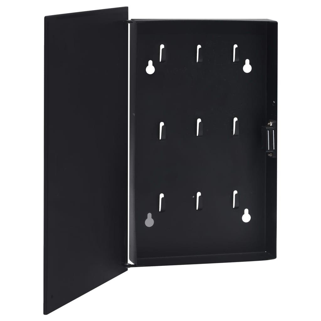 Key Box with Magnetic Board Black 11.8"x7.9"x2.2" at Set Shop and Smile