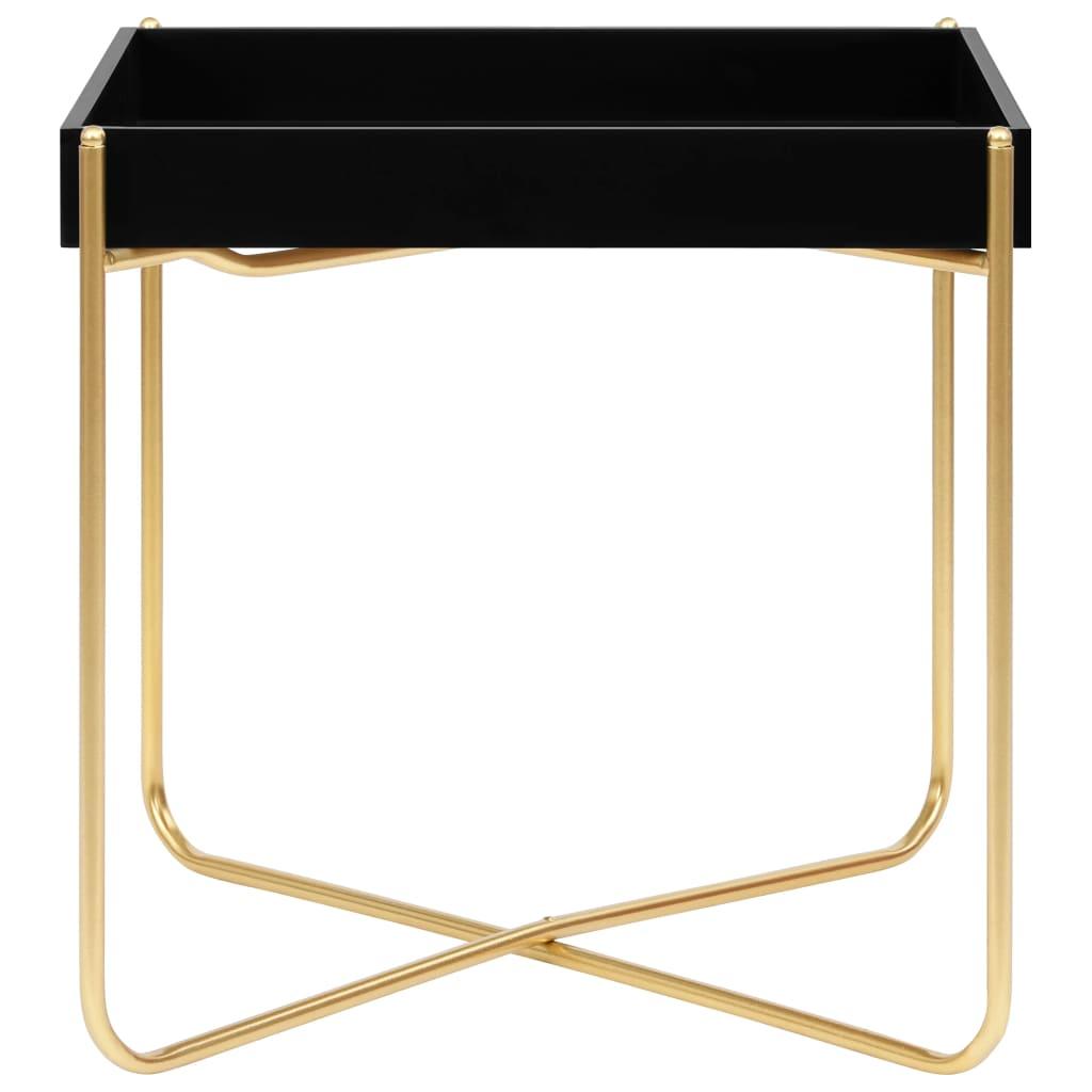 Side Table Black and Gold 15"x15"x15.2" MDF at Set Shop and Smile