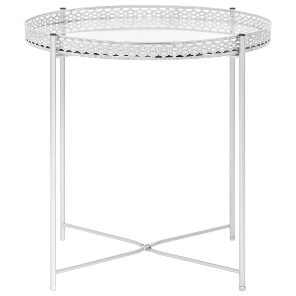 Side Table Silver 15.7"x15.7"x16.1" Glass at Set Shop and Smile