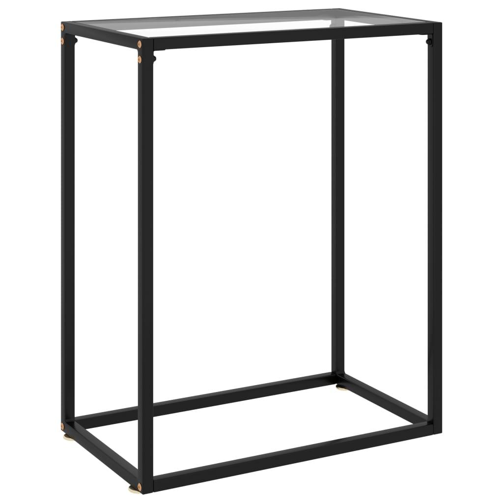 Console Table Transparent 23.6"x13.8"x29.5" Tempered Glass at Set Shop and Smile