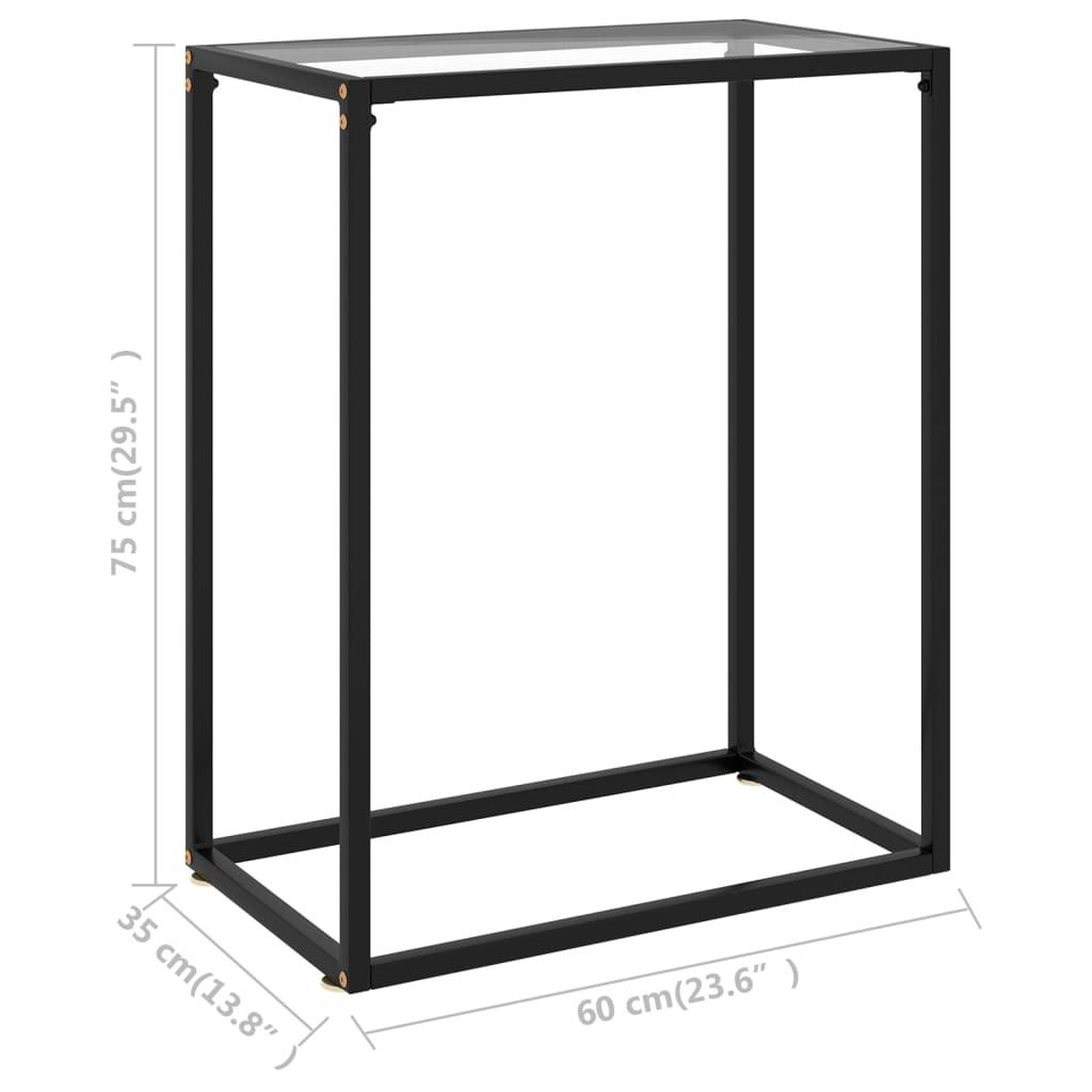 Console Table Transparent 23.6"x13.8"x29.5" Tempered Glass at Set Shop and Smile