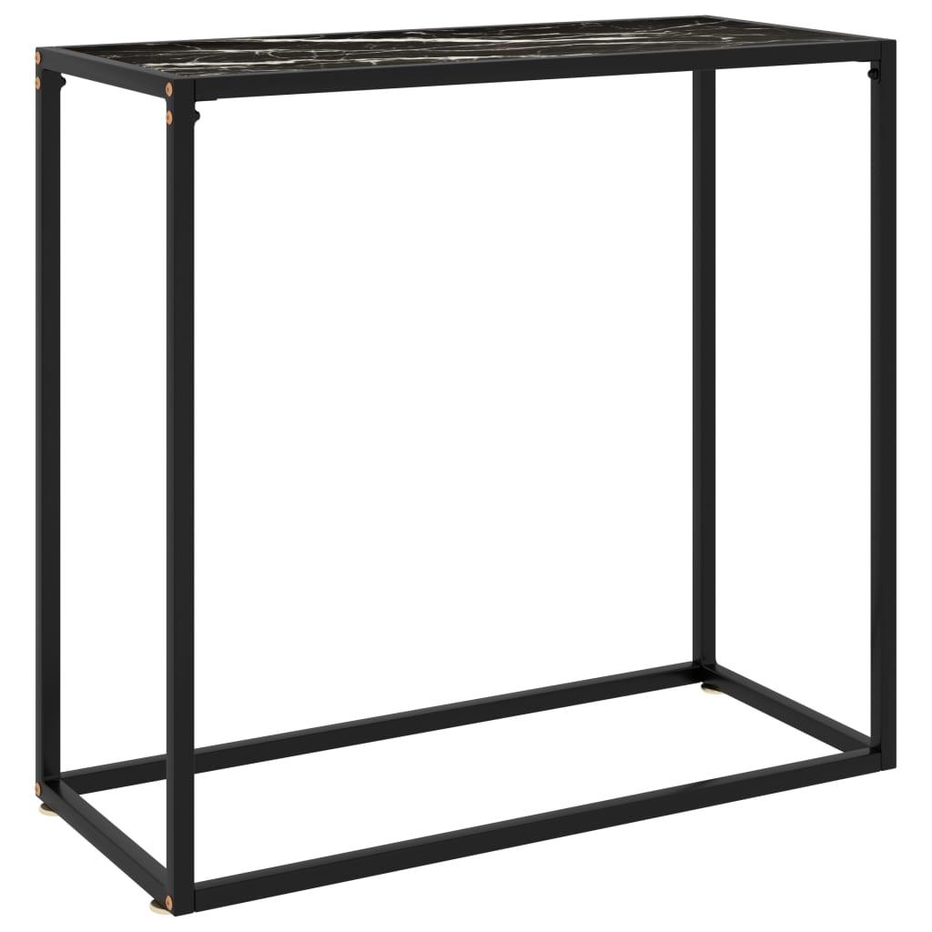 Console Table Black 31.5"x13.8"x29.5" Tempered Glass at Set Shop and Smile
