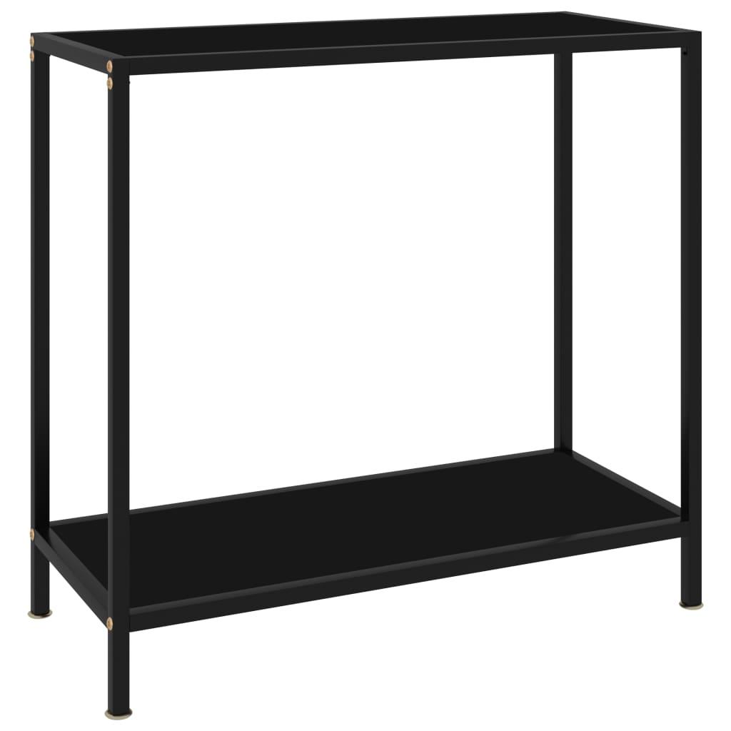 Console Table Black 31.5"x13.8"x29.5" Tempered Glass at Set Shop and Smile