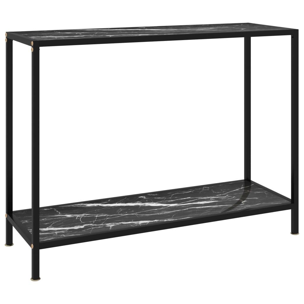 Console Table Black 39.4"x13.8"x29.5" Tempered Glass at Set Shop and Smile