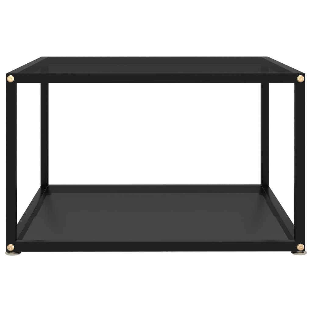 Coffee Table Black 23.6"x23.6"x13.8" Tempered Glass at Set Shop and Smile