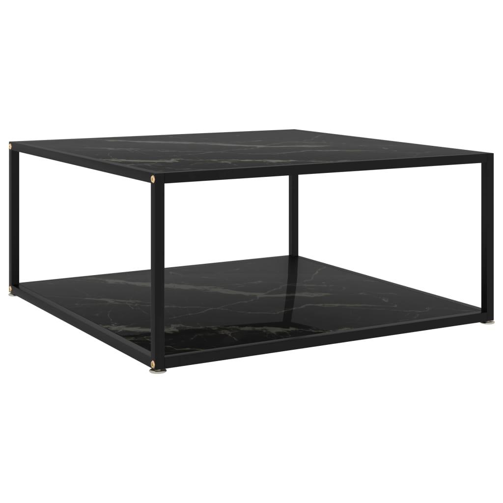 Coffee Table Black 31.5"x31.5"x13.8" Tempered Glass at Set Shop and Smile