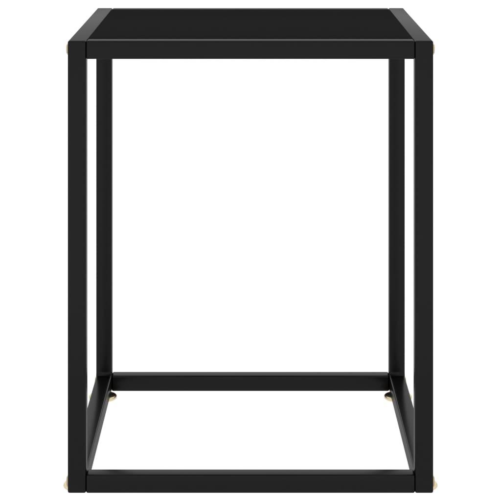 Coffee Table Black with Black Glass 15.7"x15.7"x19.7" at Set Shop and Smile