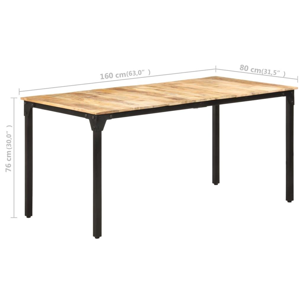 Dining Table 63"x31.5"x29.9" Rough Mango Wood at Set Shop and Smile
